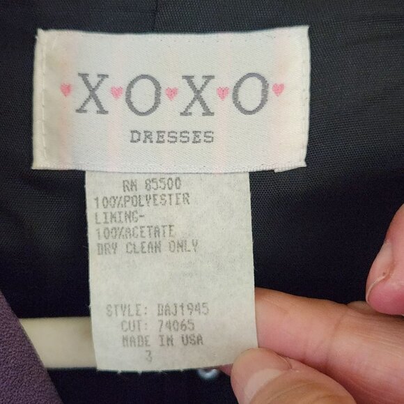 Vintage 90s XOXO Clueless Full Zip Muted Purple Skirt Suit Size 3 - Picture 9 of 9